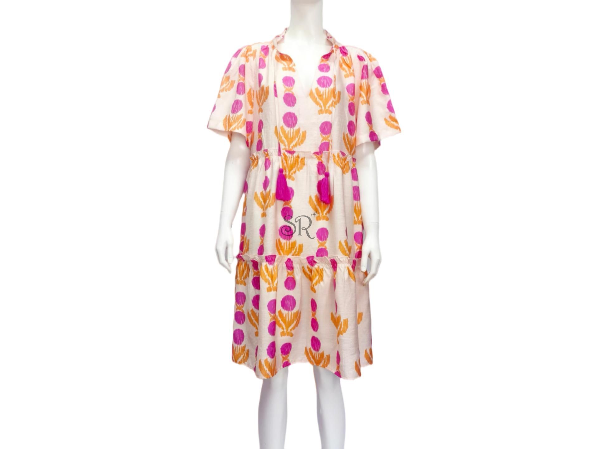 New spring and summer V-neck tassel dress